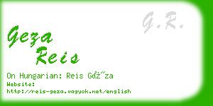 geza reis business card